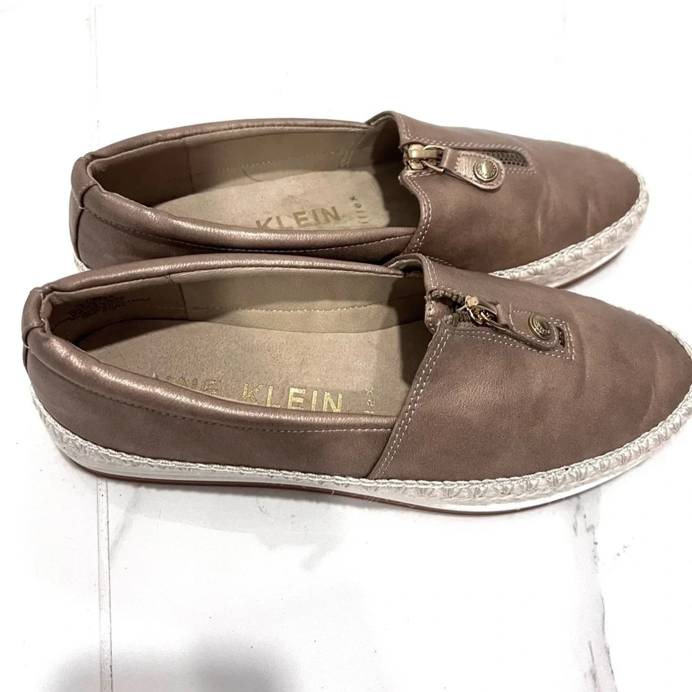 Anne Klein‎ Brown Espadrille Slip-Ons 7.5